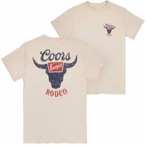 Coors Banquet Rodeo Graphic Tee - Tan with Navy & Red